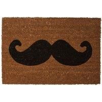 Moustache 60Cm X 40Cm Durable Stylish PVC Backed Non Slip Coir Floor DOOR MAT