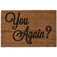 Premier Happy Doormats You Again Doormat, Coir and PVC, Multi-Colour