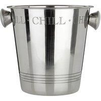 Premier Housewares 507696 Bombay Chill Wine Cooler with Handles, Stainless Steel - Silver 22 x 24 x 20 cm