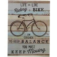 Premier Housewares Bike Wall Plaque, MDF