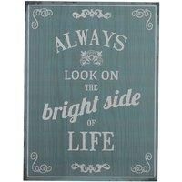 Premier Housewares 2800747 Bright Side Wall Plaque - Blue 1x30x40 cm
