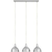 3 Light Chrome Finish Jasper Bright Pendant Light Small Shades Ceiling Lighting