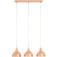 3 Light Copper Finish Jasper Bright Pendant Light Small Shades Ceiling Lighting