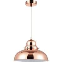 Fifty Five South Jasper 1 Light Ceiling Pendant Light, Metal Copper