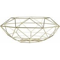 Premier Housewares Vertex Fruit Basket, 39 cm - Gold Plated