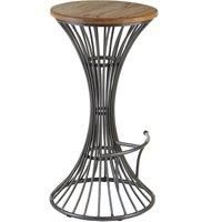 New Foundry Elm Wood Bar Stool