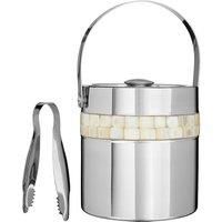 Premier Housewares Mother of Pearl Ice Bucket - Stainless Steel