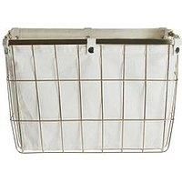 Premier Housewares Storage Basket with Gold Wire Frame