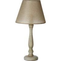 Interiors by Premier Maine Lined Wooden Candlestick Table Lamp