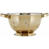 Premier Housewares Colander with Hearts Design, Gold, 24 x 24 x 13 cm