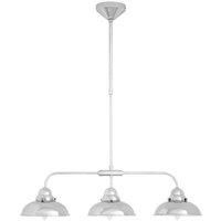 Premier Housewares Jasper 3 Light Ceiling Pendant Light, Chrome