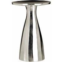 Interiors By Ph Candle Holder Small Pillar Grind Nickel Finish