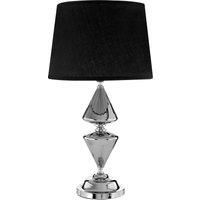 Get Goods Honor Glass/Metal Lamp, Black