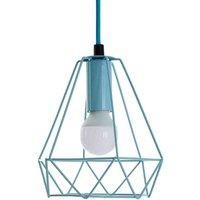 INTERIORS by Premier Beli Metal Wire Pendant Ceiling Light - Blue
