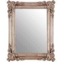 Luxe Gold Wall Mirror With Floral Corners & Ridged Frame, Decorative Square Mirror, Statement Wall Mirror