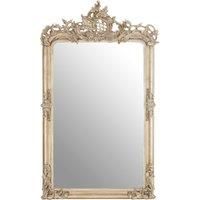 Premier Housewares Silver Frame Wall Mirror For Bedroom/Hallway/Living Room Luxurious and Fancy Antiquated Look w76 x d13 x h125cm