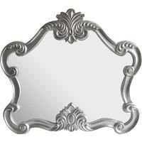 Orsina Antique Silver Wall Mirror, Hallway Mirror, Decorative Mirror With Symmetrical Floral Relief, Distressed Mirror