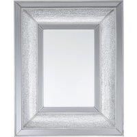 Premier Housewares Housewares Silver Wall Mirror For Garden And Bedroom Reflective Square Bathroom Mirrors Wall Mounted Contemporary Mosaic Design Hallway Walls Mirrors