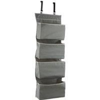 4 Tier Grey Over Door Hanging Hook Organiser Shoes Storage Pocket Space Saver