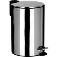 Premier Housewares Soft Close Lid Pedal Bin, Stainless-Steel, Silver, 33 x 25.5 x 38.5 cm