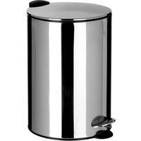 Premier Housewares Soft Close Lid Pedal Bin, Stainless-Steel, Silver, 36 x 29.5 x 43 cm