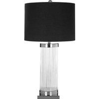 Premier Housewares Lily Table Lamp with Black Shade