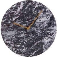 Contemporary Black Marble Wall Clock, Marble Constructed Large Wall Clock, Versatile Clock For Kitchen