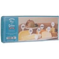 Premier Housewares Pun Cake Topper Stoneware Labels Food Labels Cheese Markers Flags Food Set of 6 (Height x Width x Depth): 7 cm x 4 cm x 1 cm