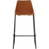 Elevated And Comfortable Bar Stool With Black Legs, Sleek Kitchen Stool, Stable Contemporary Bar Stool