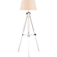 White Bailey Tripod Floor Standard Lamp Contemporary Standing Light 144cm