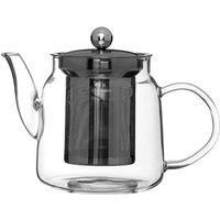 Premier Housewares High Borosilicate Teapot, with Strainer, 650 ml, 12 x 15 x 11 cm