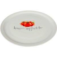 Premier Housewares Italy Pizza Plate, Porcelain, White, 30 x 30 x 2