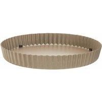 Premier Housewares From Scratch Satin Fluted Flan Tin, Carbon Steel, Champagne, 25 x 25 x 3.5 cm