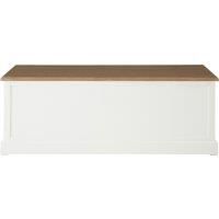 Orsina Durable Low Coffee Table, Wooden Top Decorative Coffee Table For Livingroom, Sturdy Modern Coffee Table in White