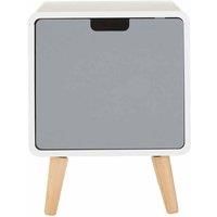 Milo 1 Door Cabinet Nordic Design Rounded Corners Natural Pine Wood Legs