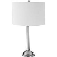 Premier Housewares Portobello Table Lamp with Metal Base & Cream Shade