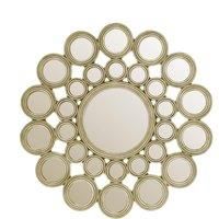 Premier Housewares Wall Mirror/Bathroom Mirrors Wall Mounted/Hallway Wall Mirrors/Stick On Mirrors For Walls/Champagne Wall Mirror For Living Room Dimensions W119 X D4 X H119cm
