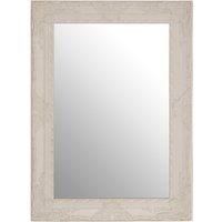 Premier Housewares Rectangular Wall Mirror/Classic Mirrors For Bathroom/Bedroom/Garden Walls Fancy Wall Mounted Mirrors For Hallway With Elegant White Finish w82 x d4 x h112cm