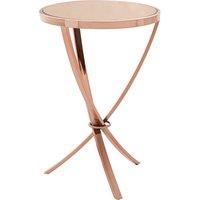 Elegant Design Rose Gold Pinched Side Table, Versatile Corner Table, Sleek And Sturdy Bedside Small Table