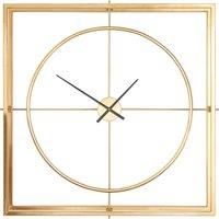 Trinity Metal Wall Clock Gold Metal Square Home Décor Modern Style