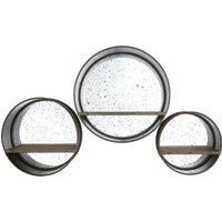 Orsina Set Of Three Trinity Wall Mirrors in Silver