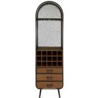 Interiors By PH Bar Cabinet Fir Wood Metal