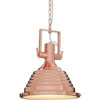 Premier Housewares Lexington Medium Copper Pendant Light
