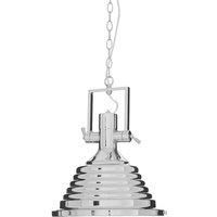 Premier Housewares Lexington Medium Chrome Pendant Light