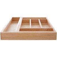 Premier Housewares 1103975 Drawer Organizers Natural Kitchen Drawer Organiser Tray 6/7 Compartments Cutlery Tray Utensil Organiser Tray 4 X 41 X 28 Cm
