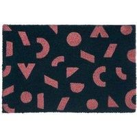 Green Coir "Shapes" Doormat With A PVC Back Home Office Essentials