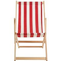 Interiors By PH Red/White Deck Chair