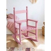 Kids Rocking Chair Pink Wood Living Room Home Furniture Traditional Design