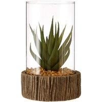 Premier Housewares Small Faux Succulent with Natural Stone Base