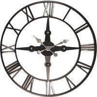 Premier Housewares Vitus Metal Wall Clock 59cm, white